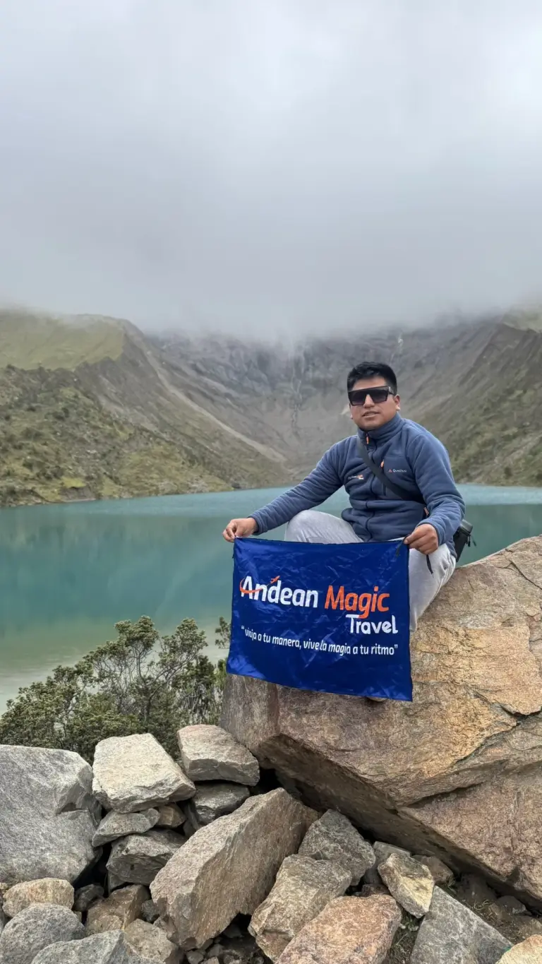Andean Magic Travel guide at Humantay Lake